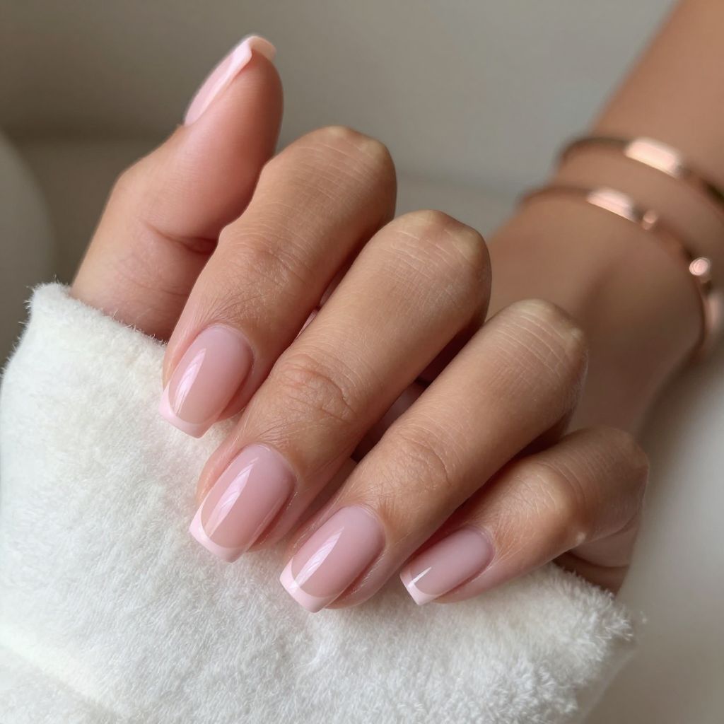Soft Blush Pink Tips