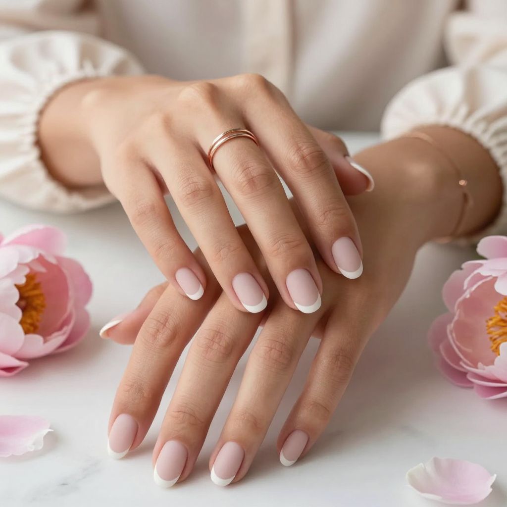 Soft Pink Matte Tips
