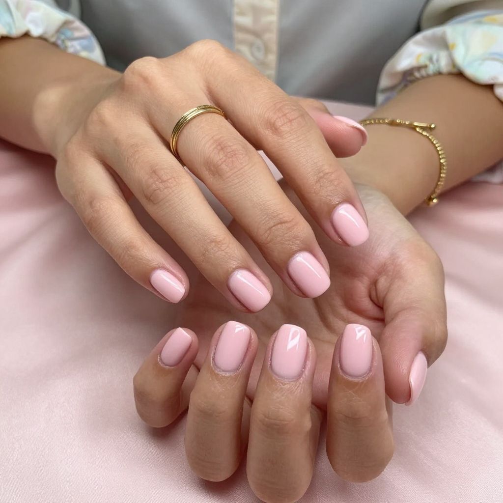 Blush Pink Glossy Elegance