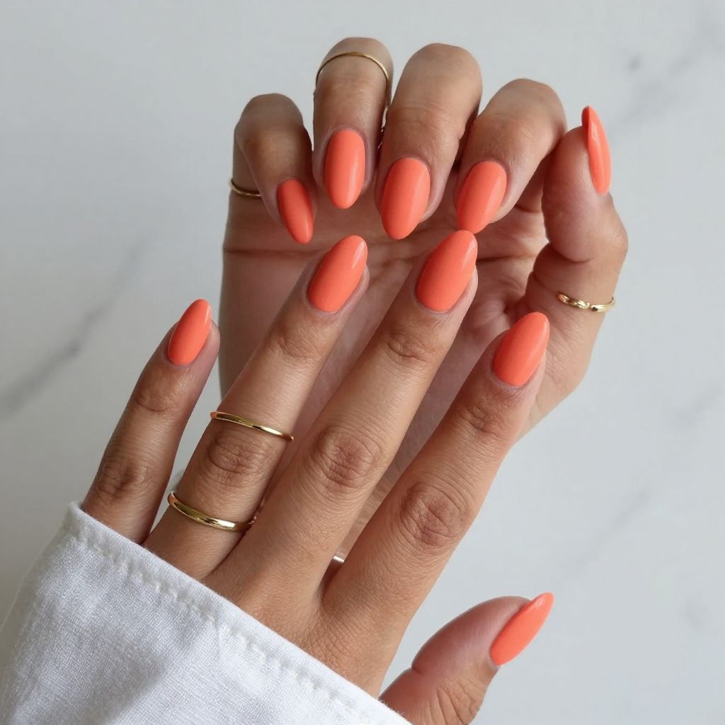 Coral Pop with Matte Flair