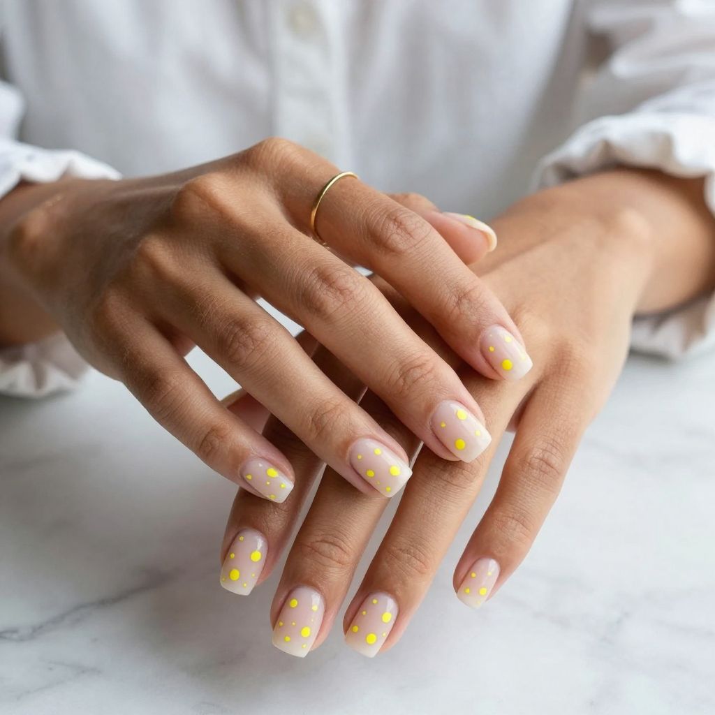 Sunny Yellow Dots on Clear
