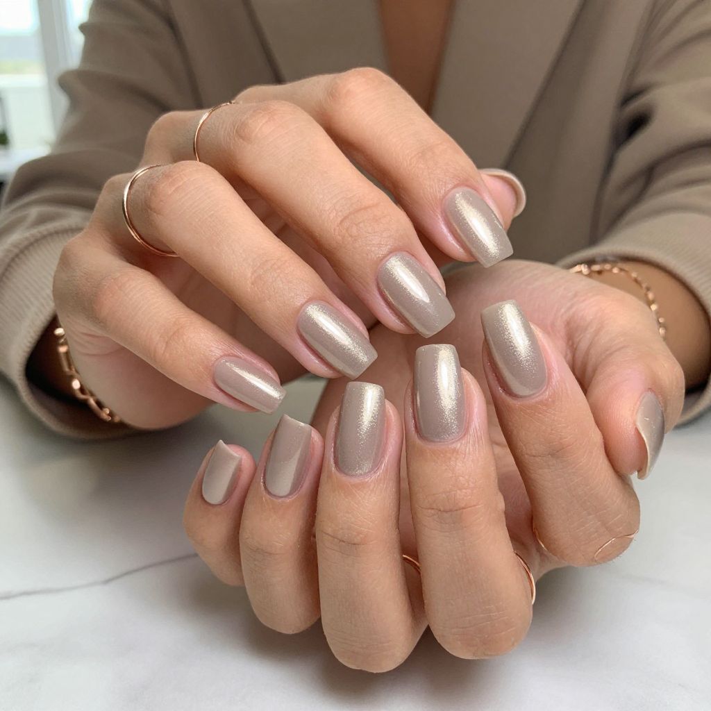Soft Chrome Whisper Nail Design