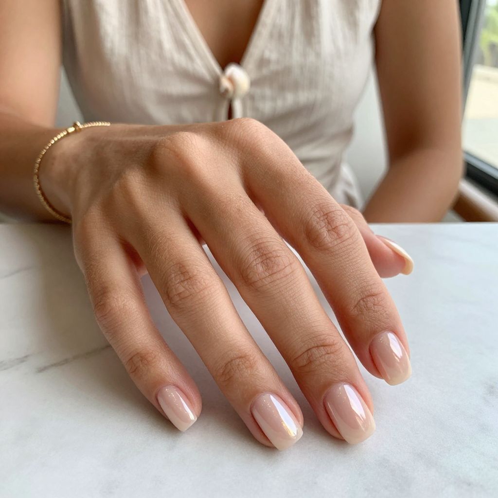 Soft Coral Soap Sheen Nail Design