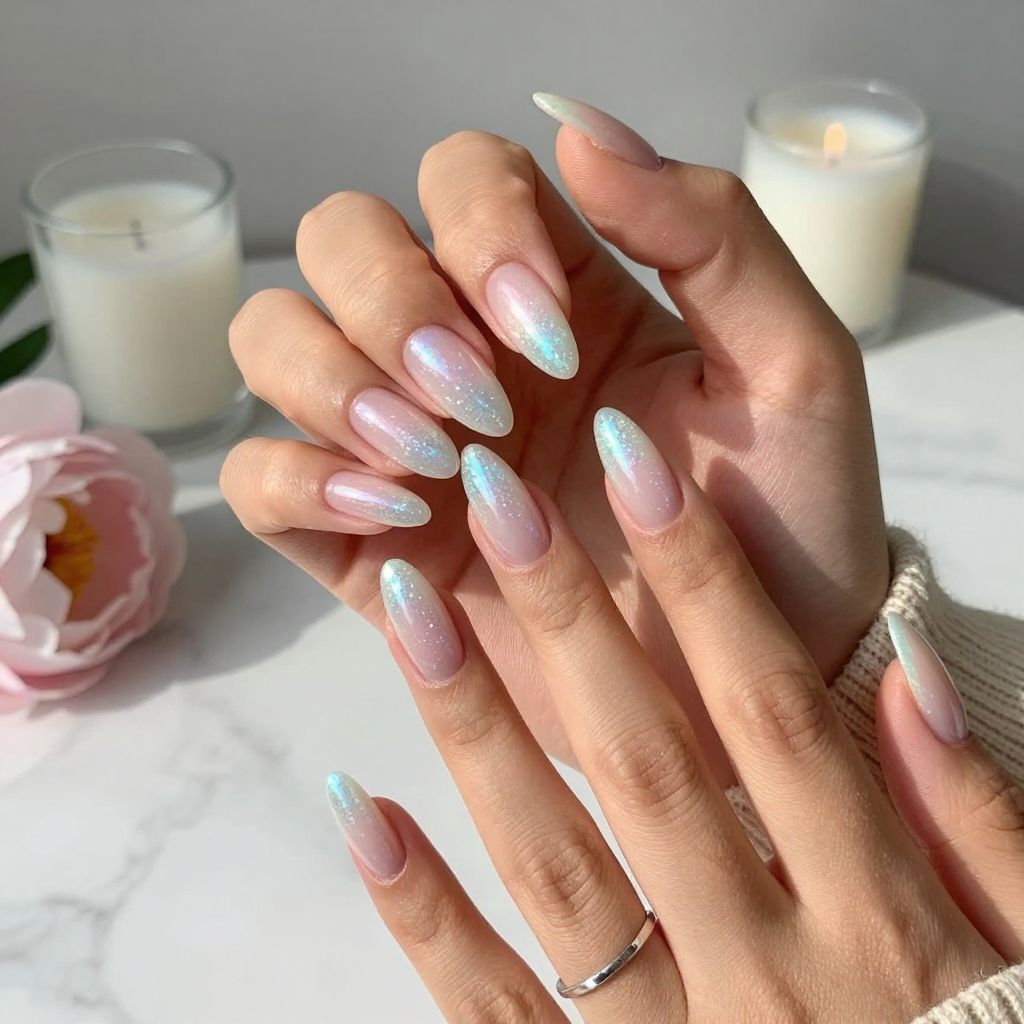 Bubble Bath Opal Effect Nail Design