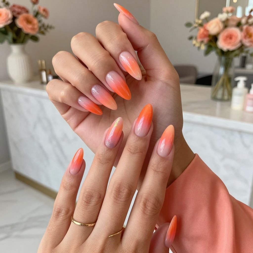 Sunset Ombre with Glitter Gradient