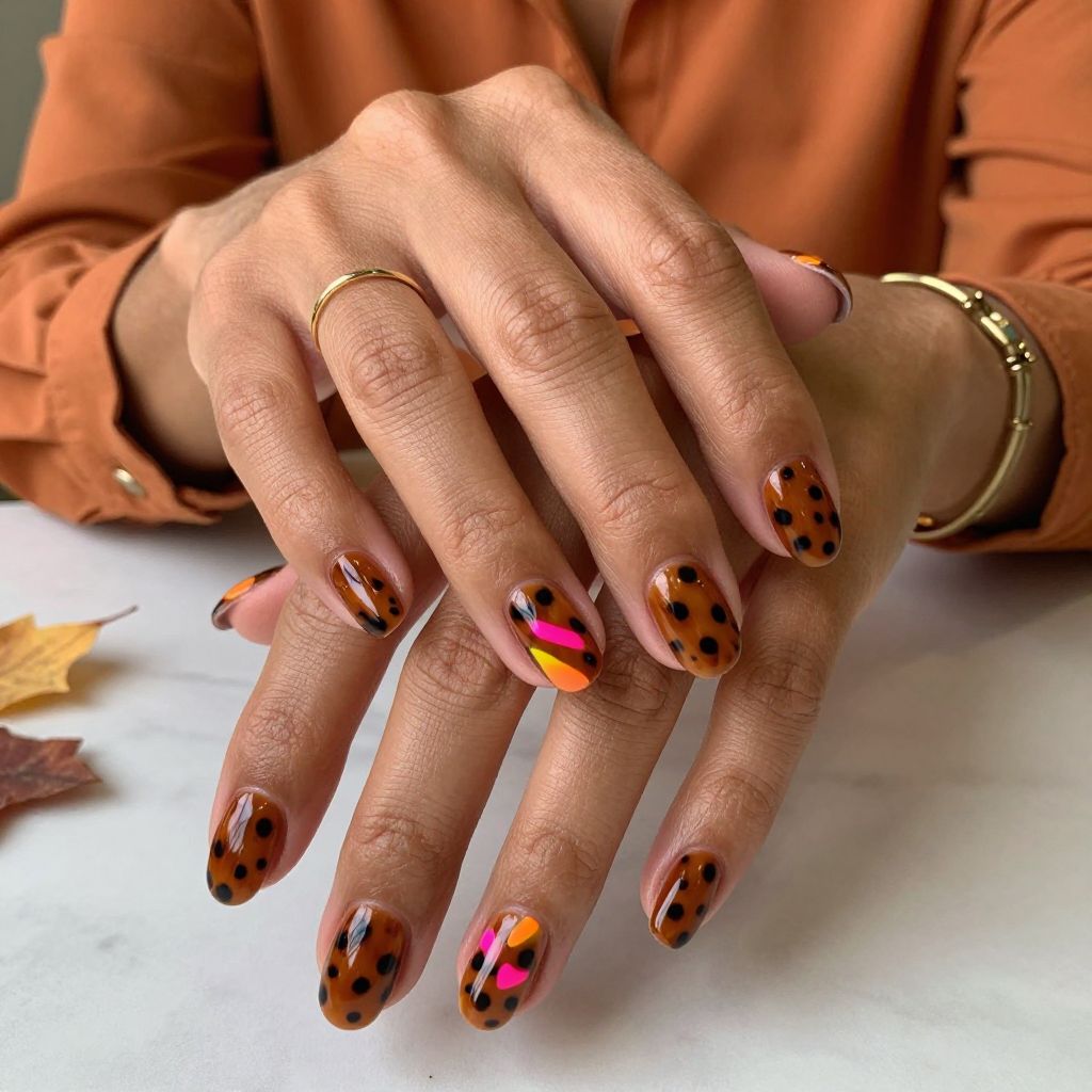 Tortoise Shell with Neon Highlights