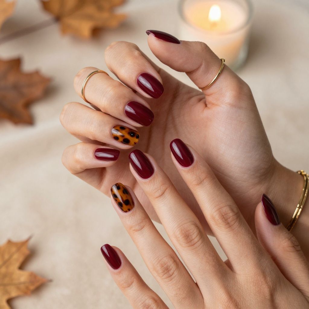 Deep Burgundy and Tortoise Mix