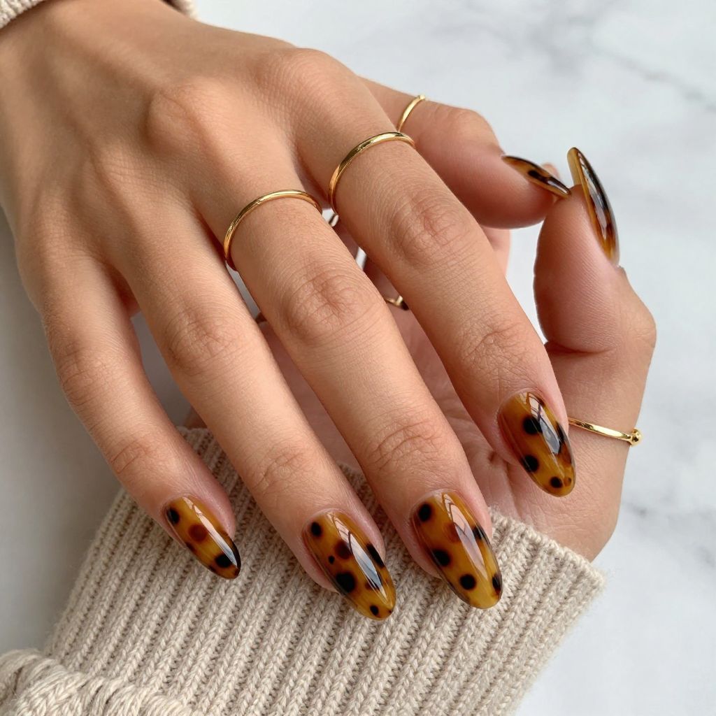 Long Almond Tortoise Shell Drama