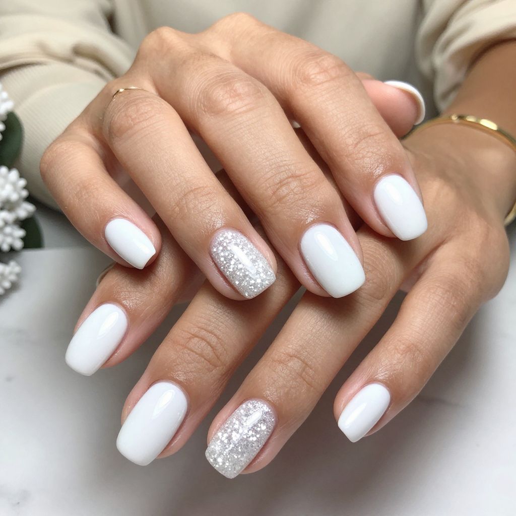 Sparkling White Glitter Accent