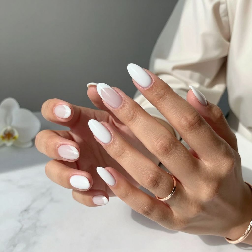 Sleek White With Negative Space