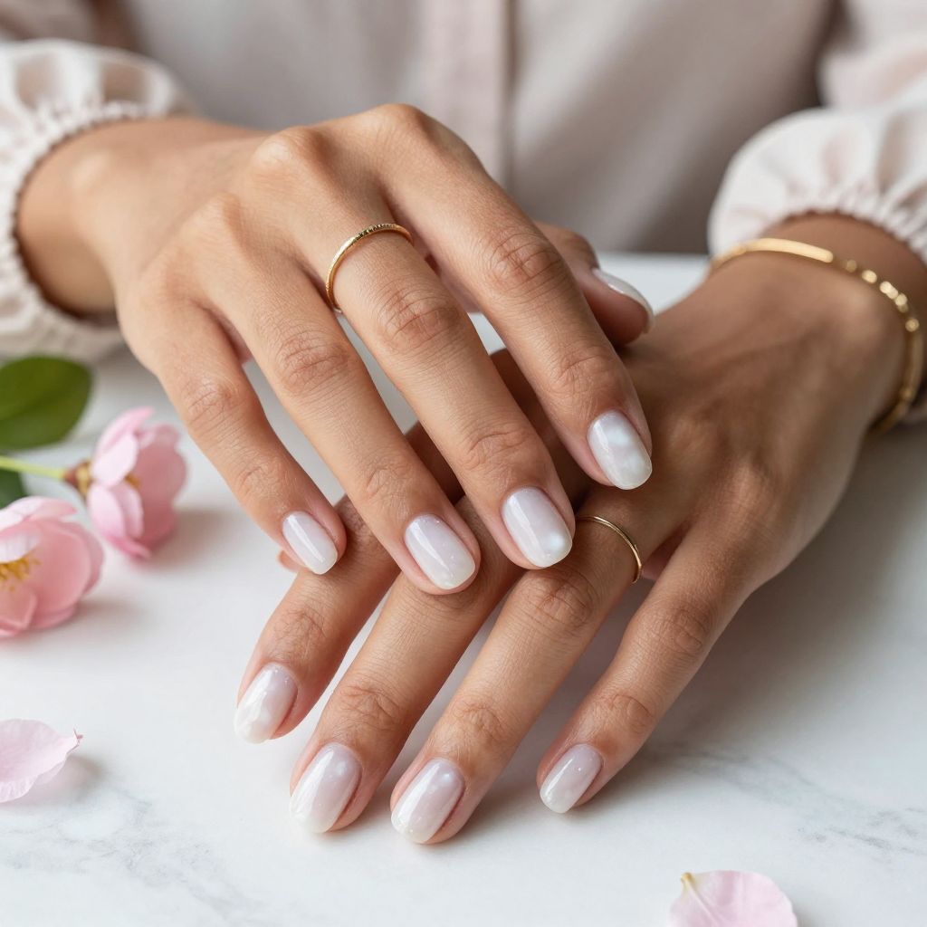 Cloud White Jelly Nails