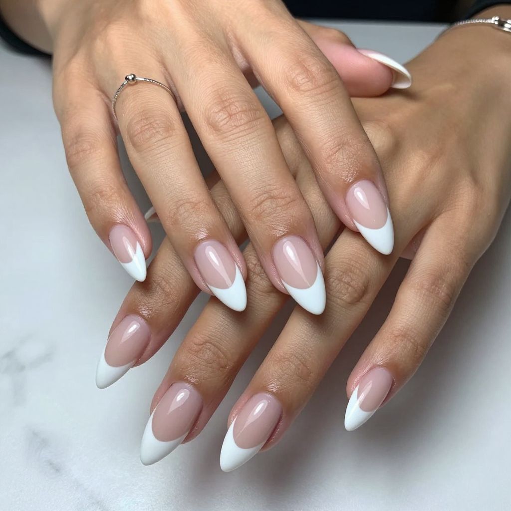 White Tip with Chevron Cutout