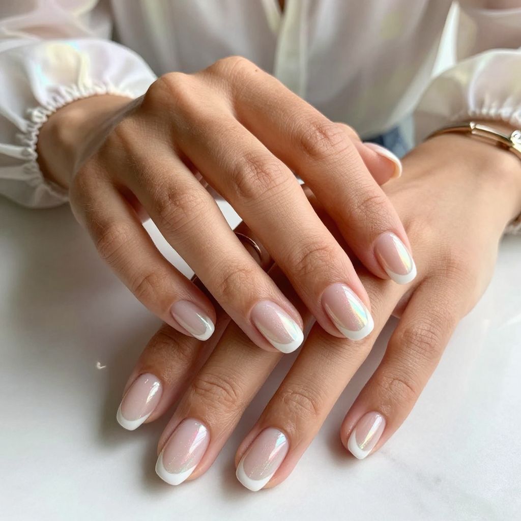 Iridescent White Tip Overlay