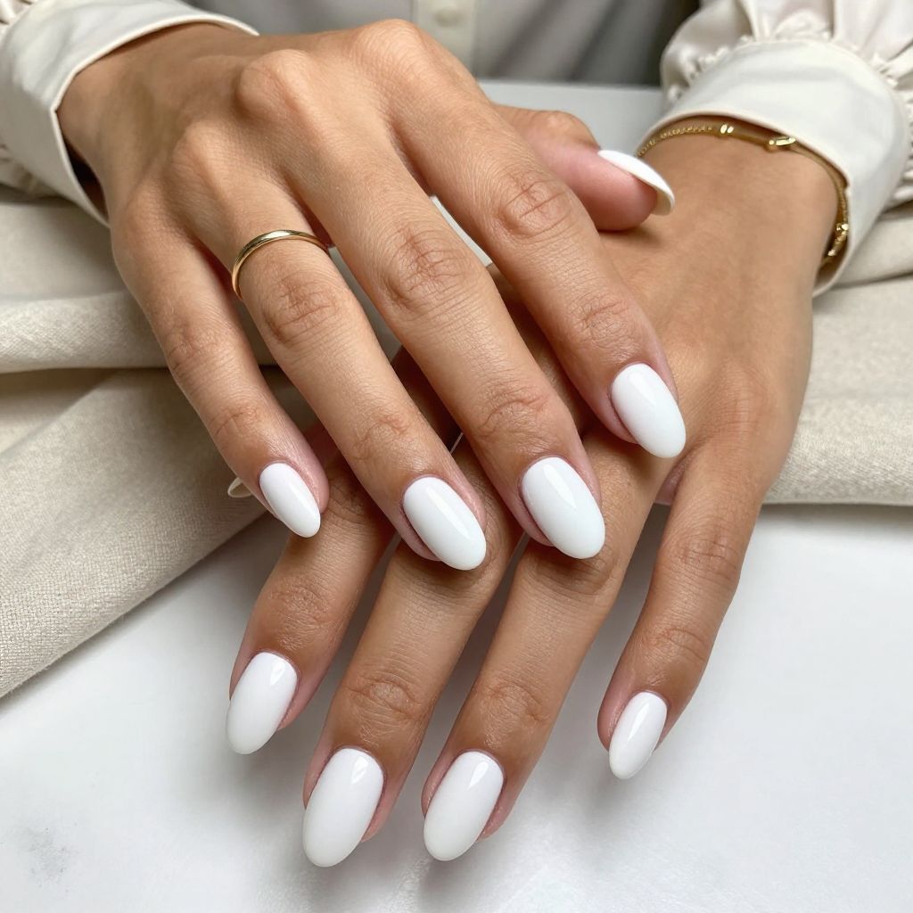 Matte White Tip with Glossy Accent