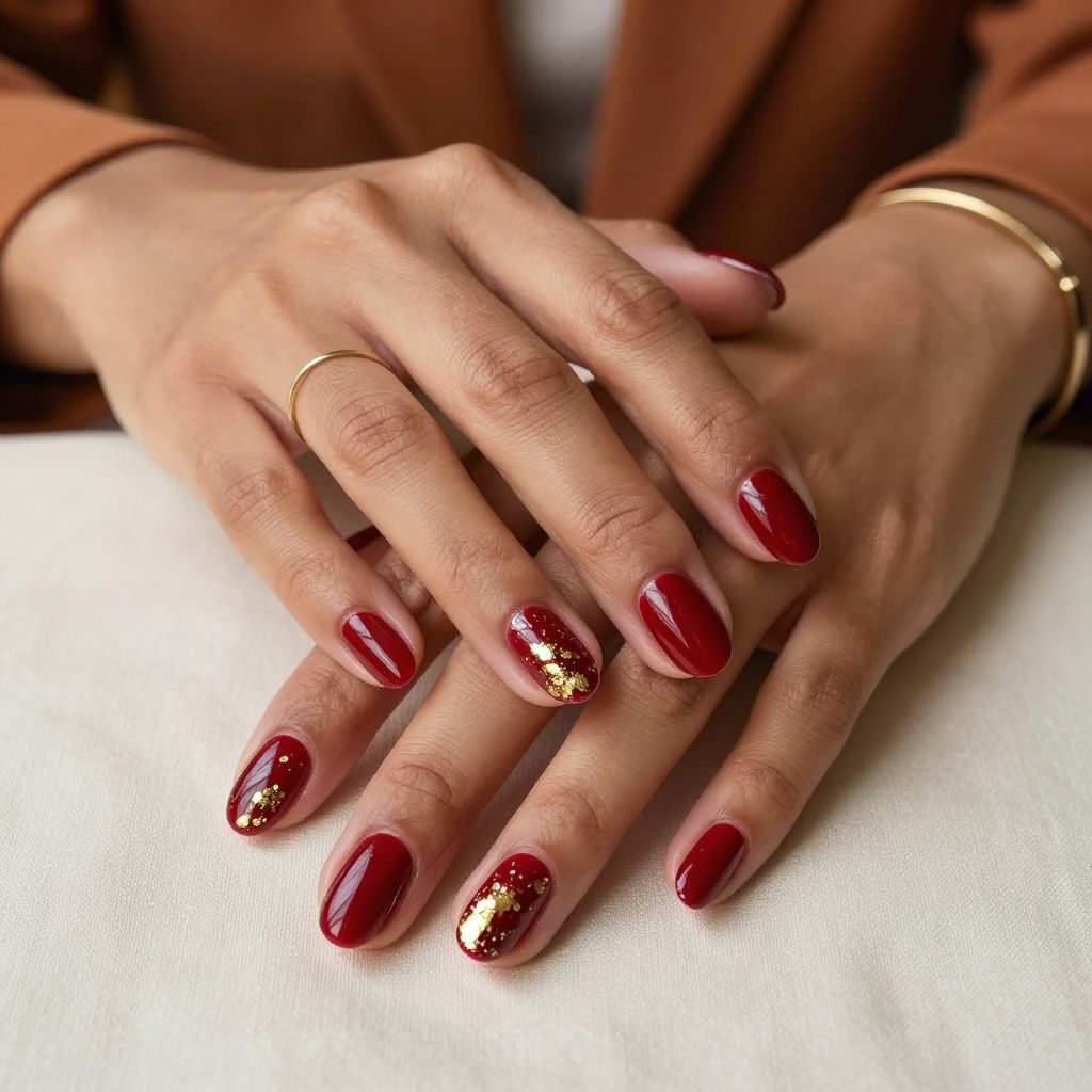 Ruby Red Jelly with Gold Foil Accents