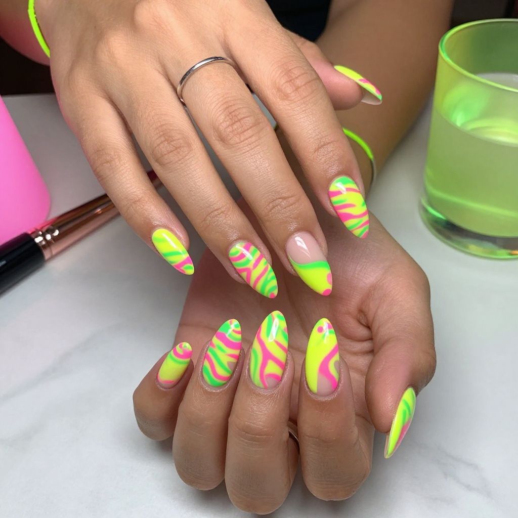 Neon Zebra Print Mania