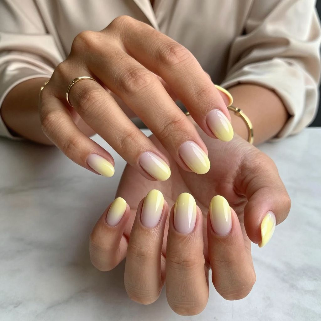 Creamy Yellow French Fade