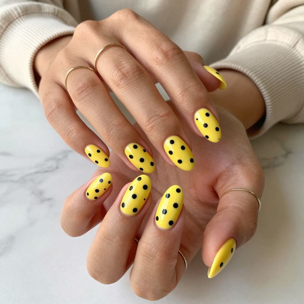 Retro Yellow Polka Dots