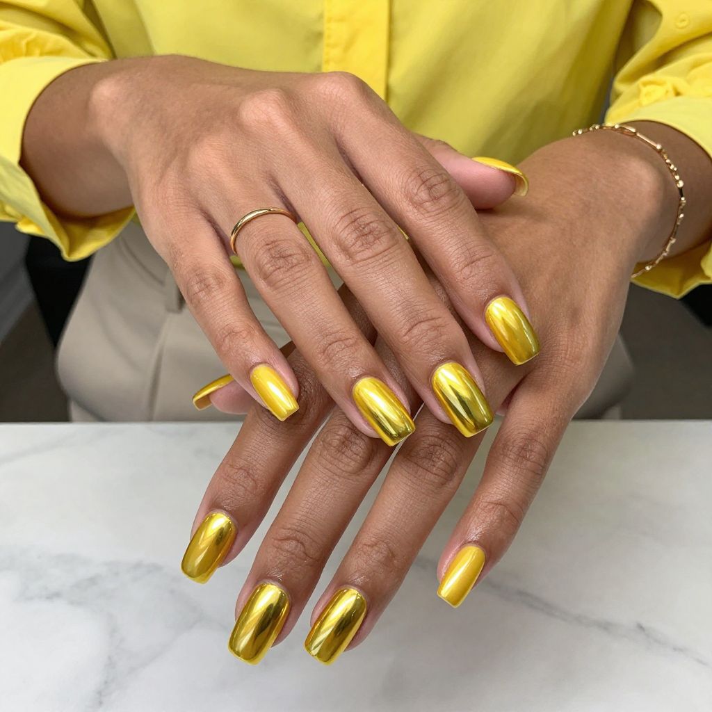 Bright Yellow Chrome Shine