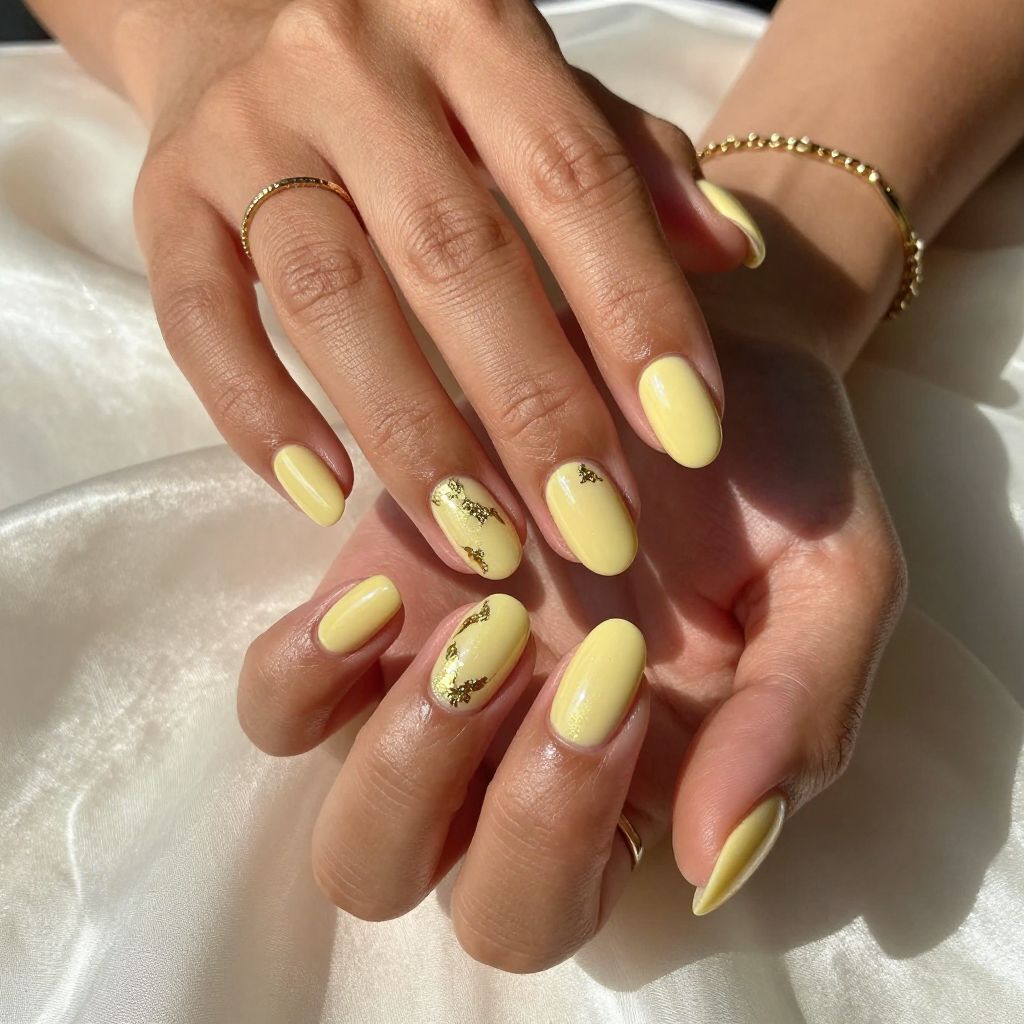 Buttercream Yellow with Gold Foil