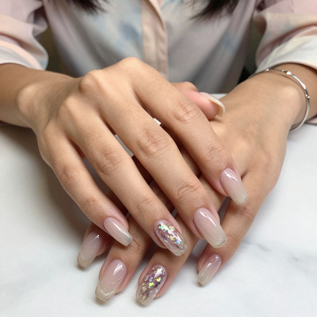 Clear Tips with Iridescent Foil