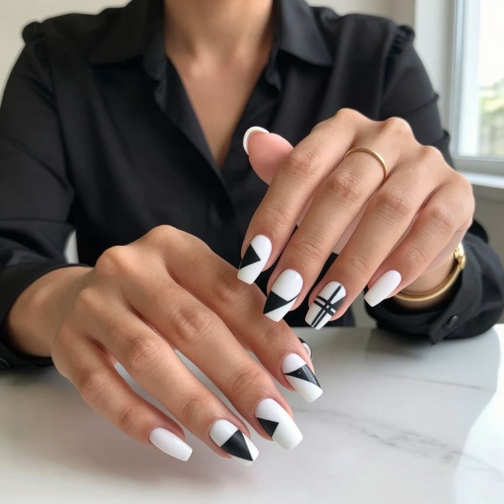 Geometric Minimalism in Black and White