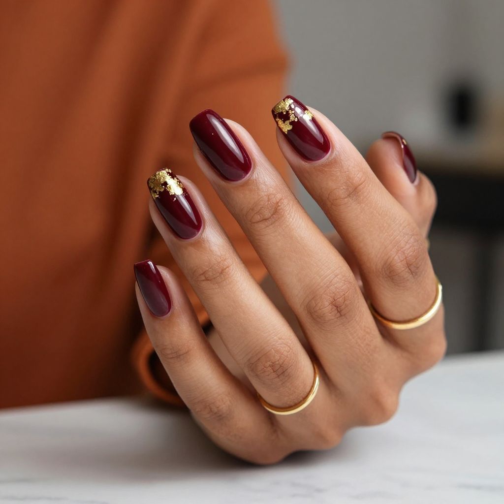 Bold Burgundy with Gold Foil