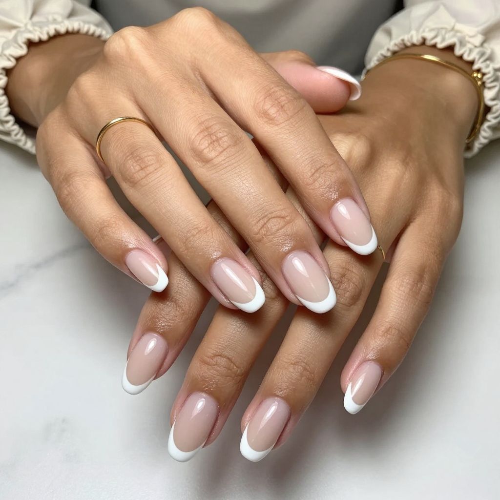 Minimalist White French Tips