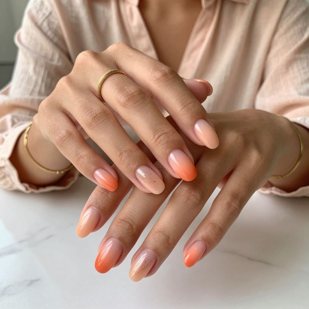 Sunset Ombre Delight Nails
