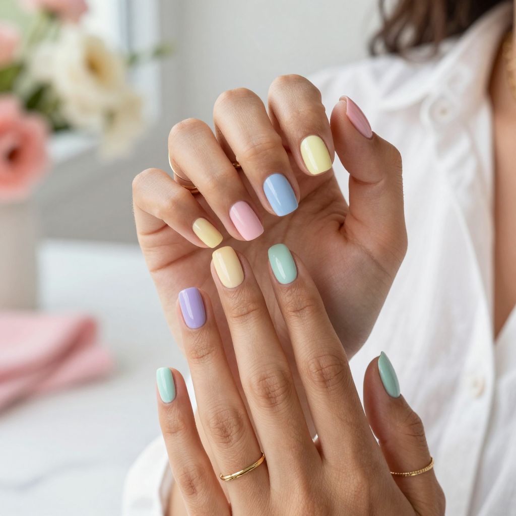 Pastel Rainbow Softness Nails