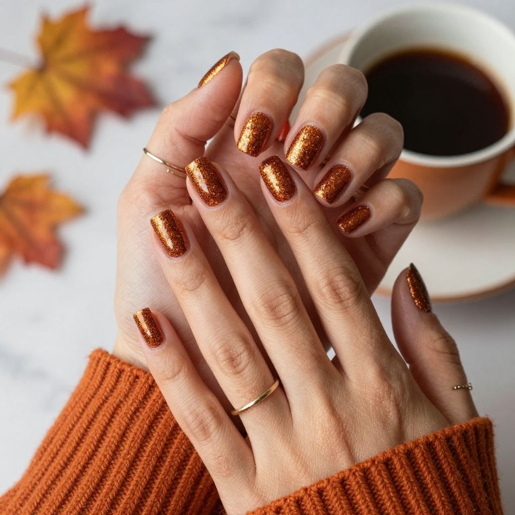 Copper Glitter Glow