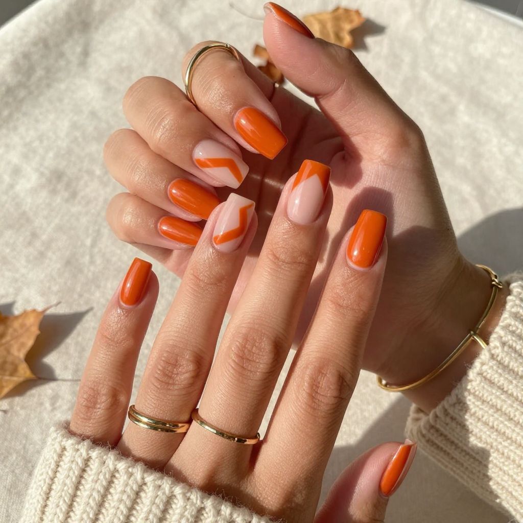 Burnt Orange with Negative Space