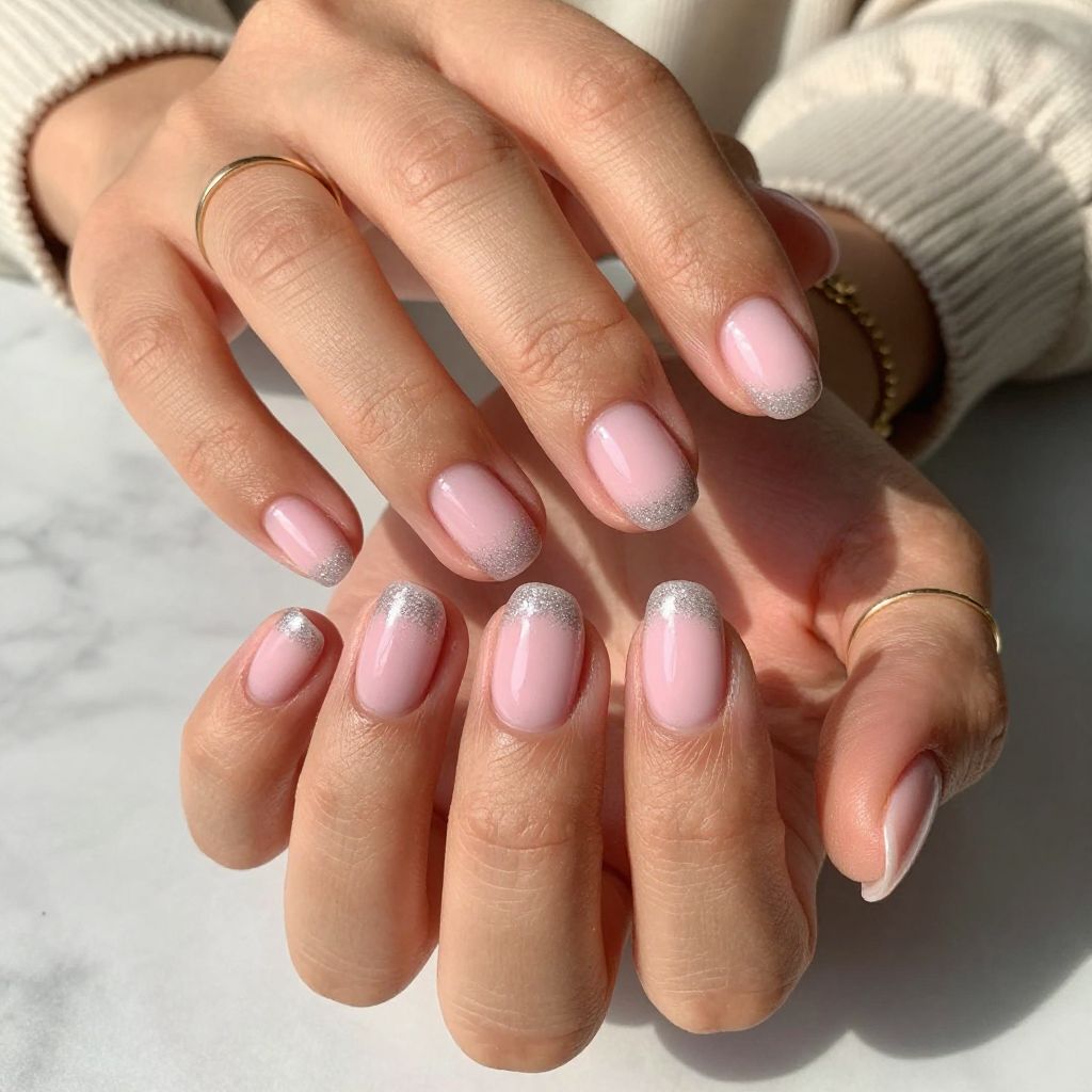 Baby Pink Glitter Fade