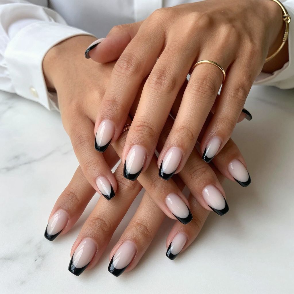 Classic Monochrome French Tips