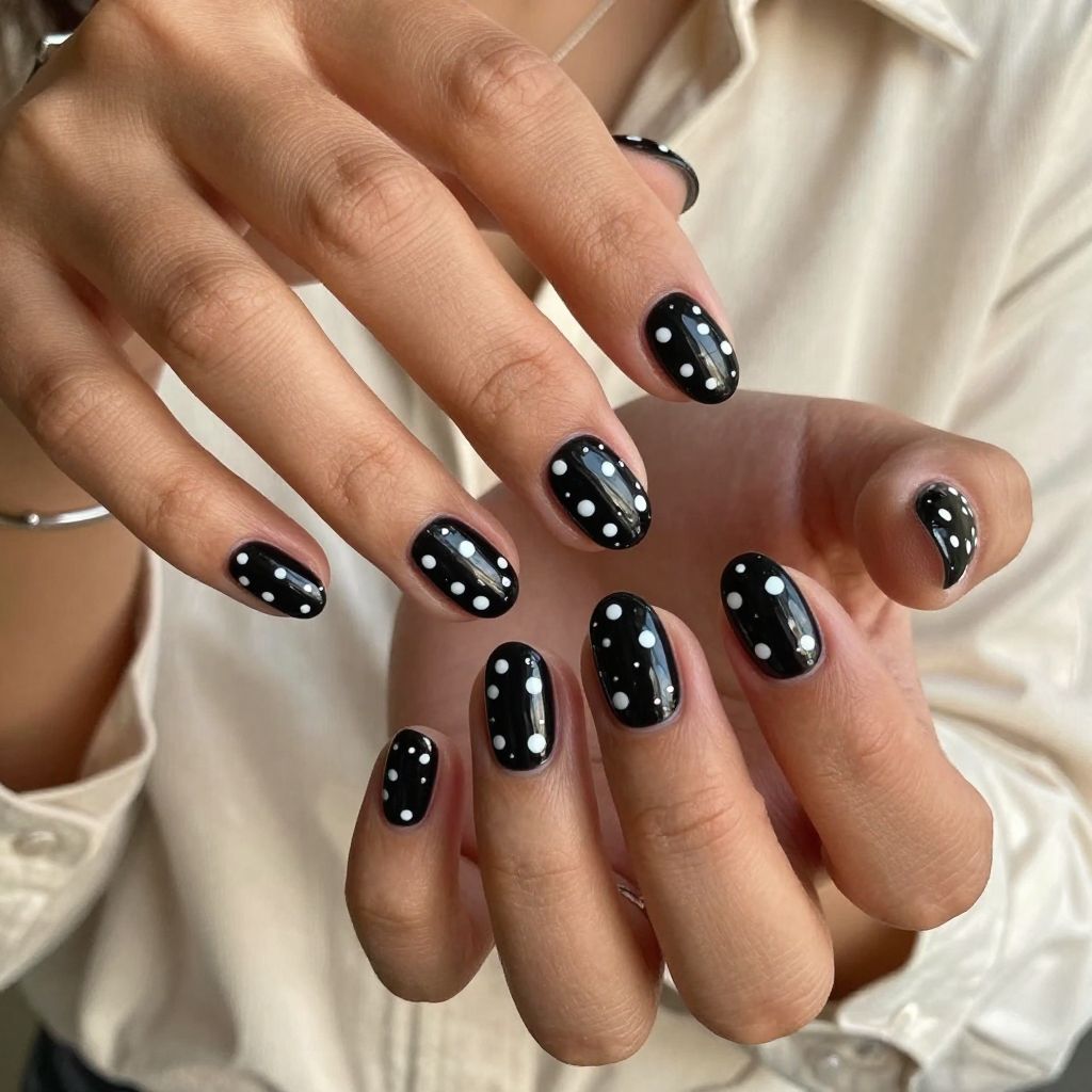 Black Base with White Dots