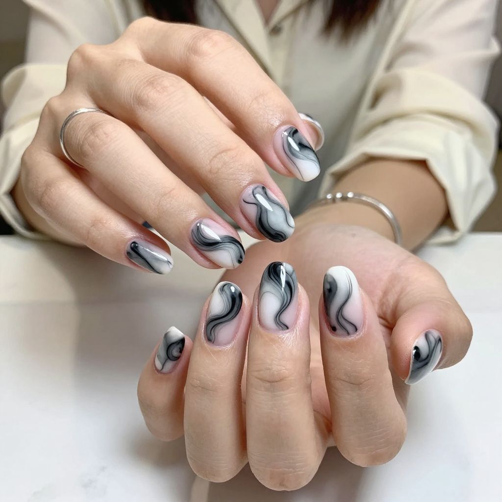 Abstract Ink Swirls