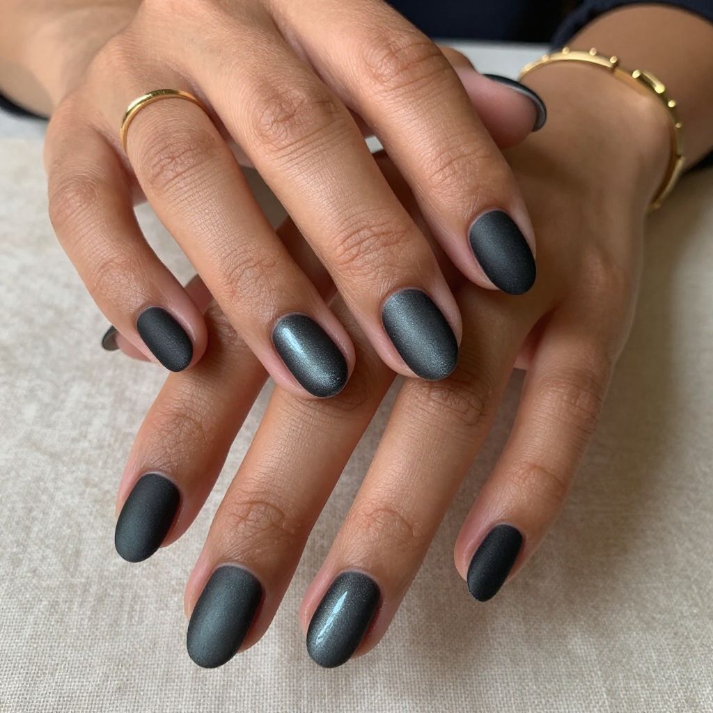 Soft Matte Black with Pearlized Cat Eye