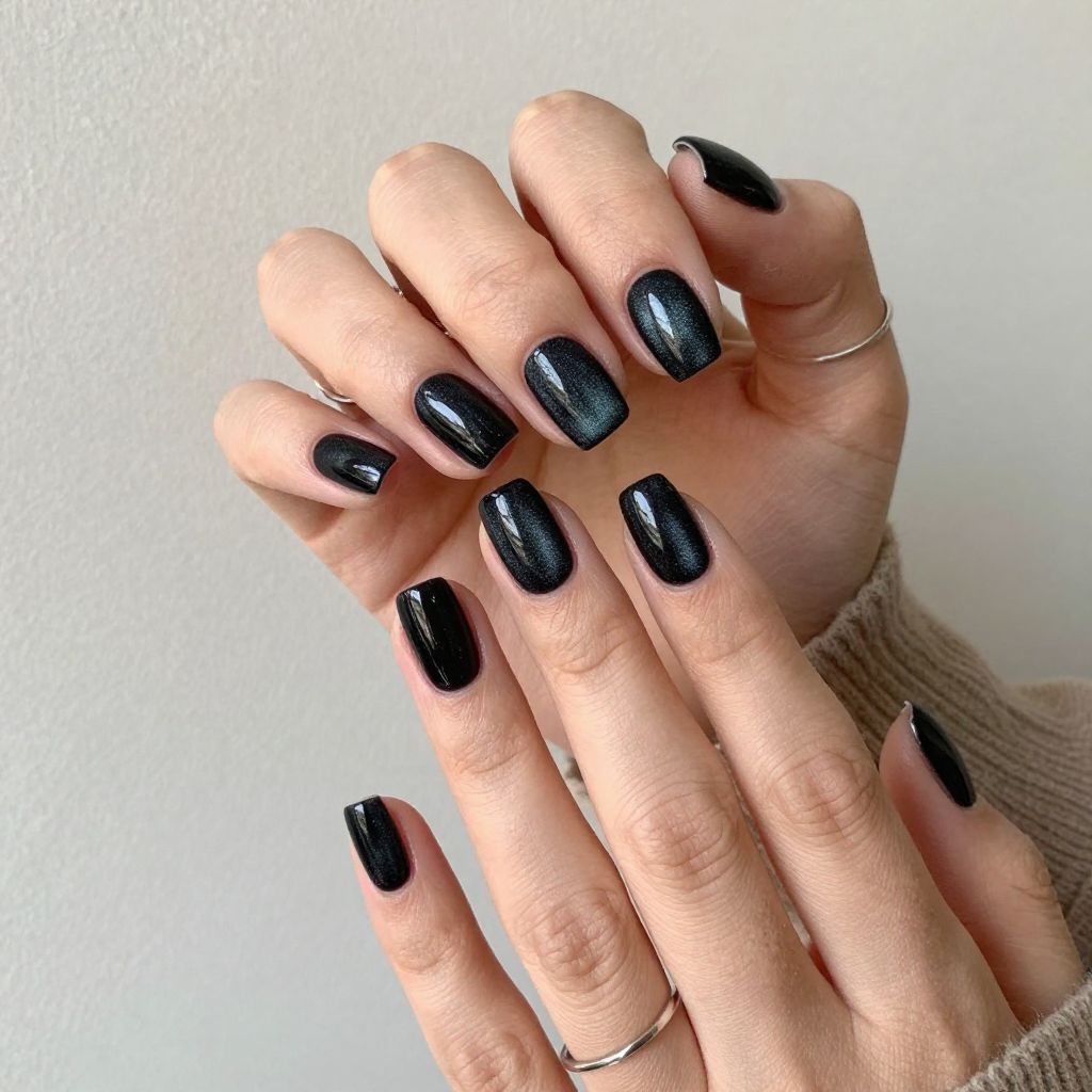 Textured Black Cat Eye Velvet