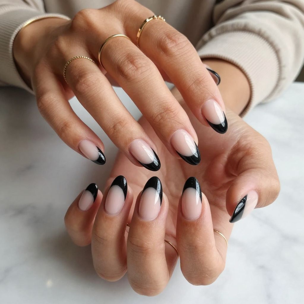 French Tip Cat Eye Stylization