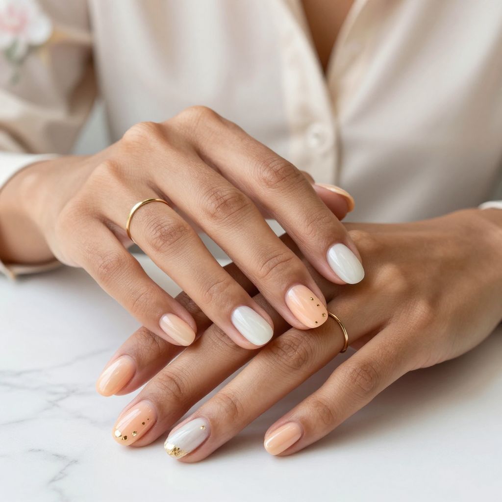 Soft Peach and Cream Watercolor