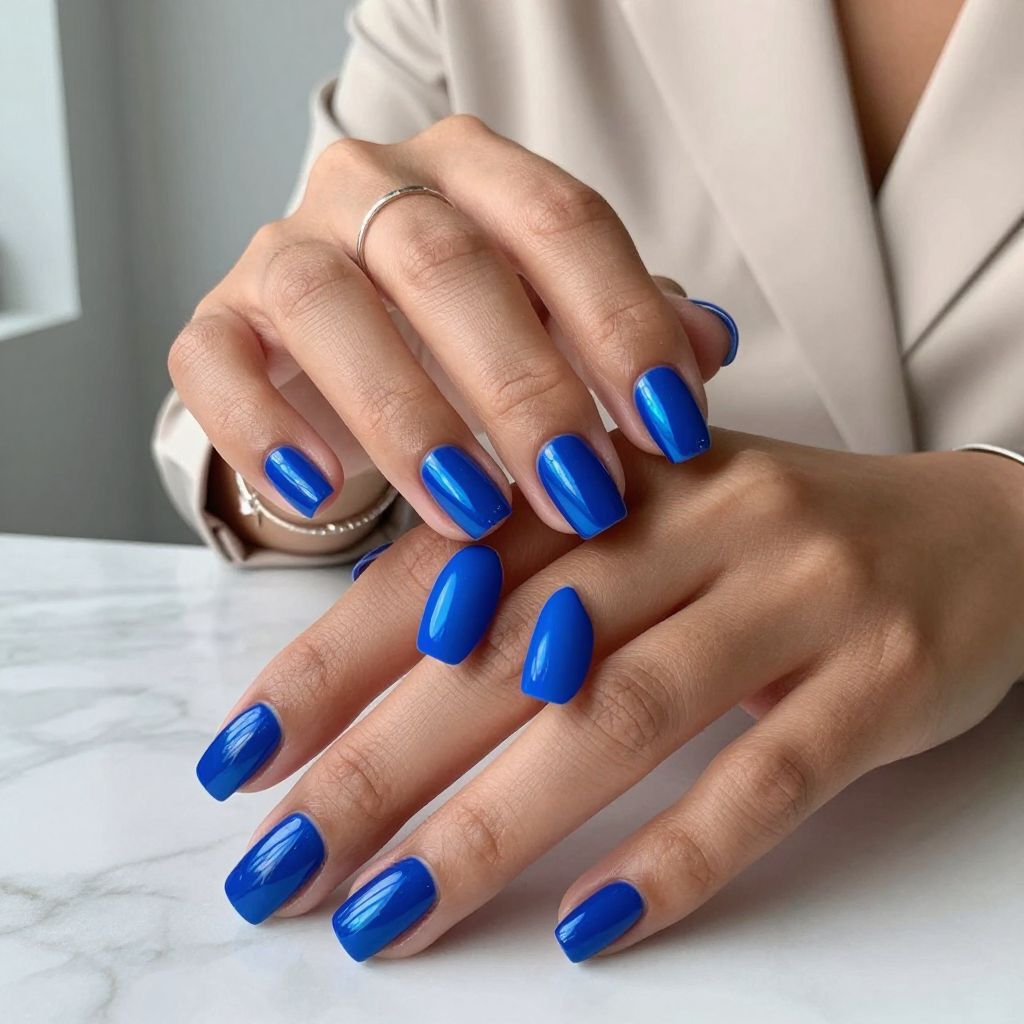 Electric Blue Chrome with Matte Accents