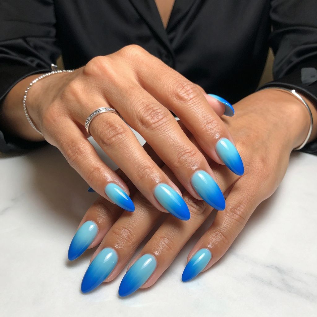 Electric Blue Neon Fade