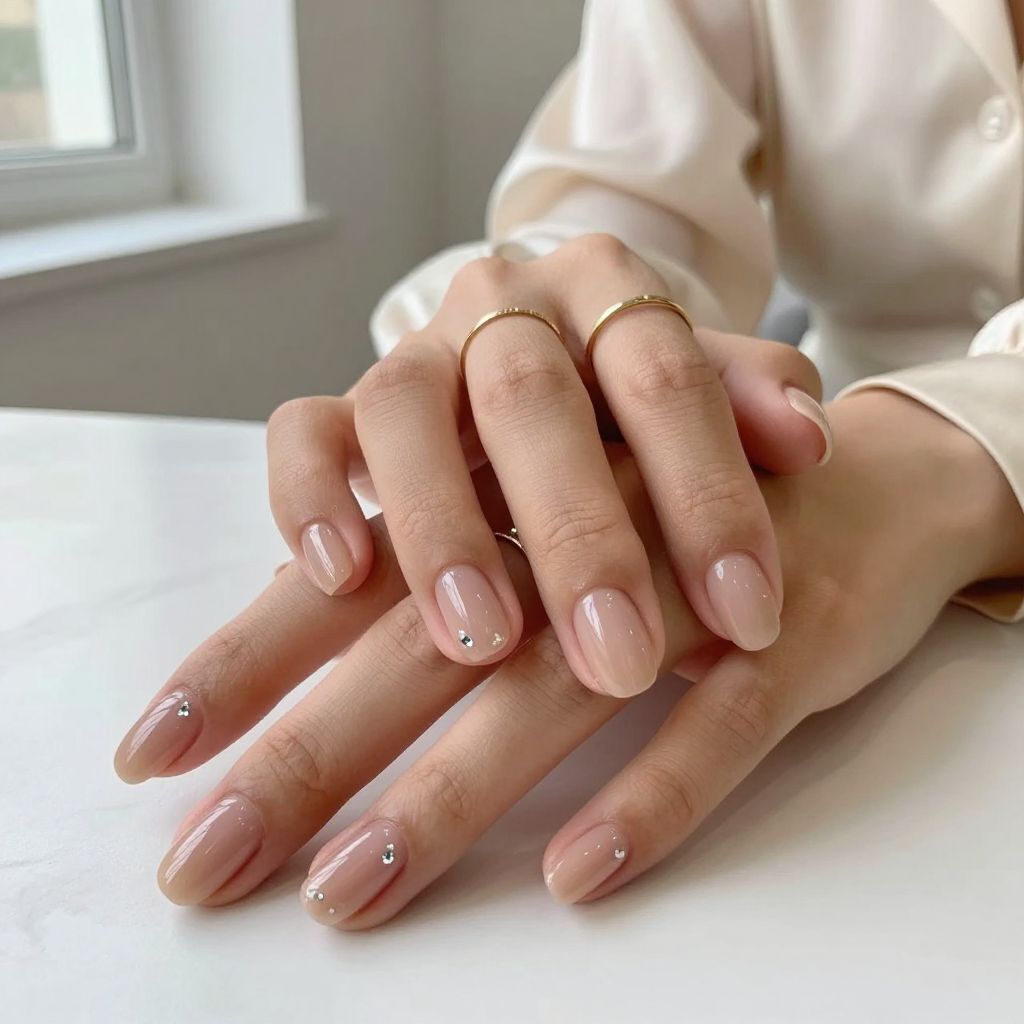 Elegant Nude with Tiny Crystals