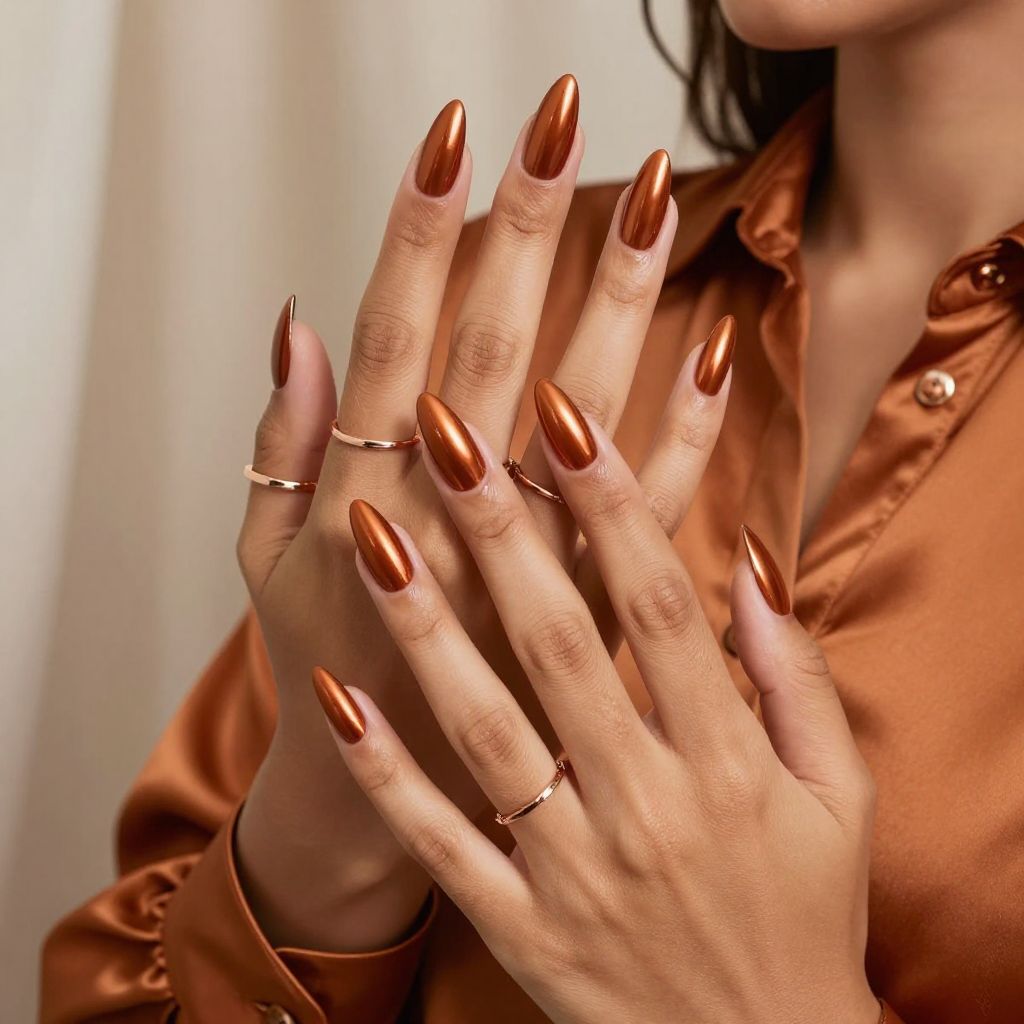 Burnt Sienna Chrome Stiletto