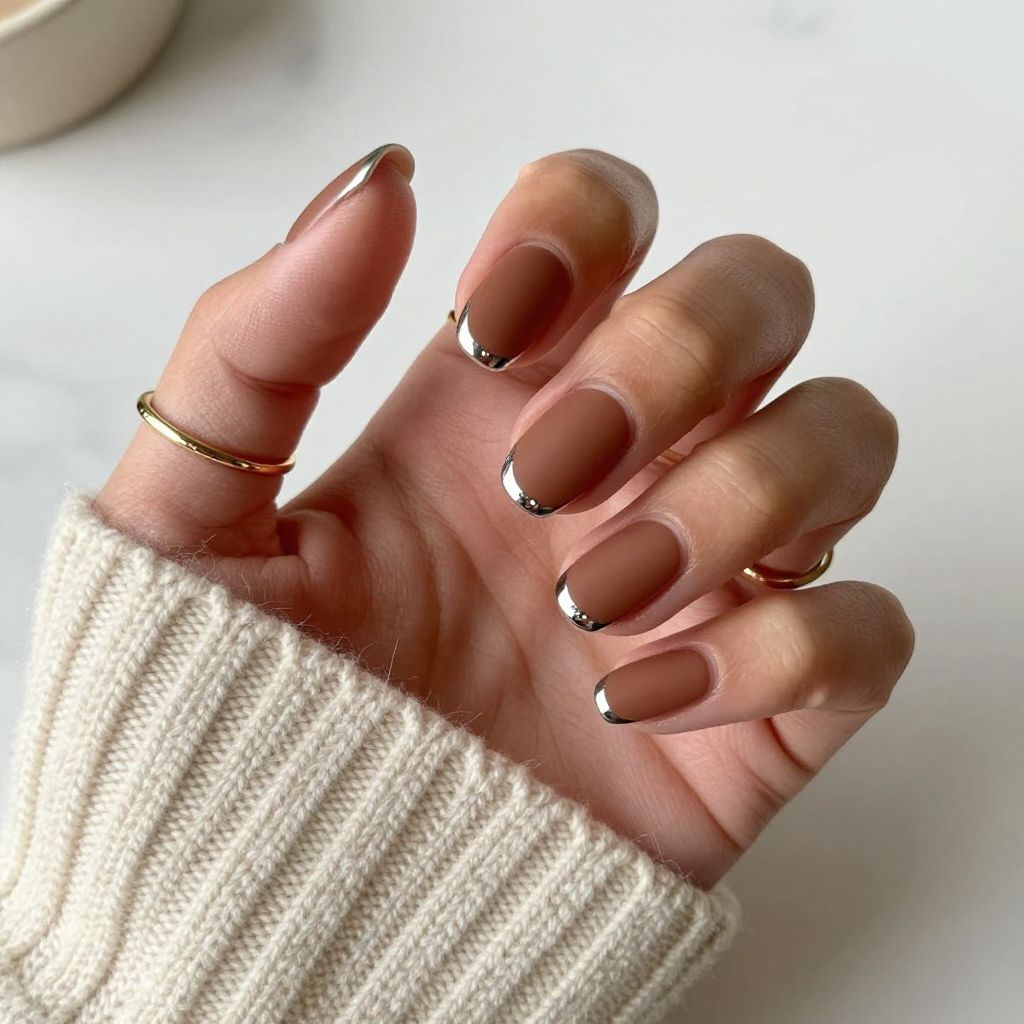 Cognac Chrome Half Moon