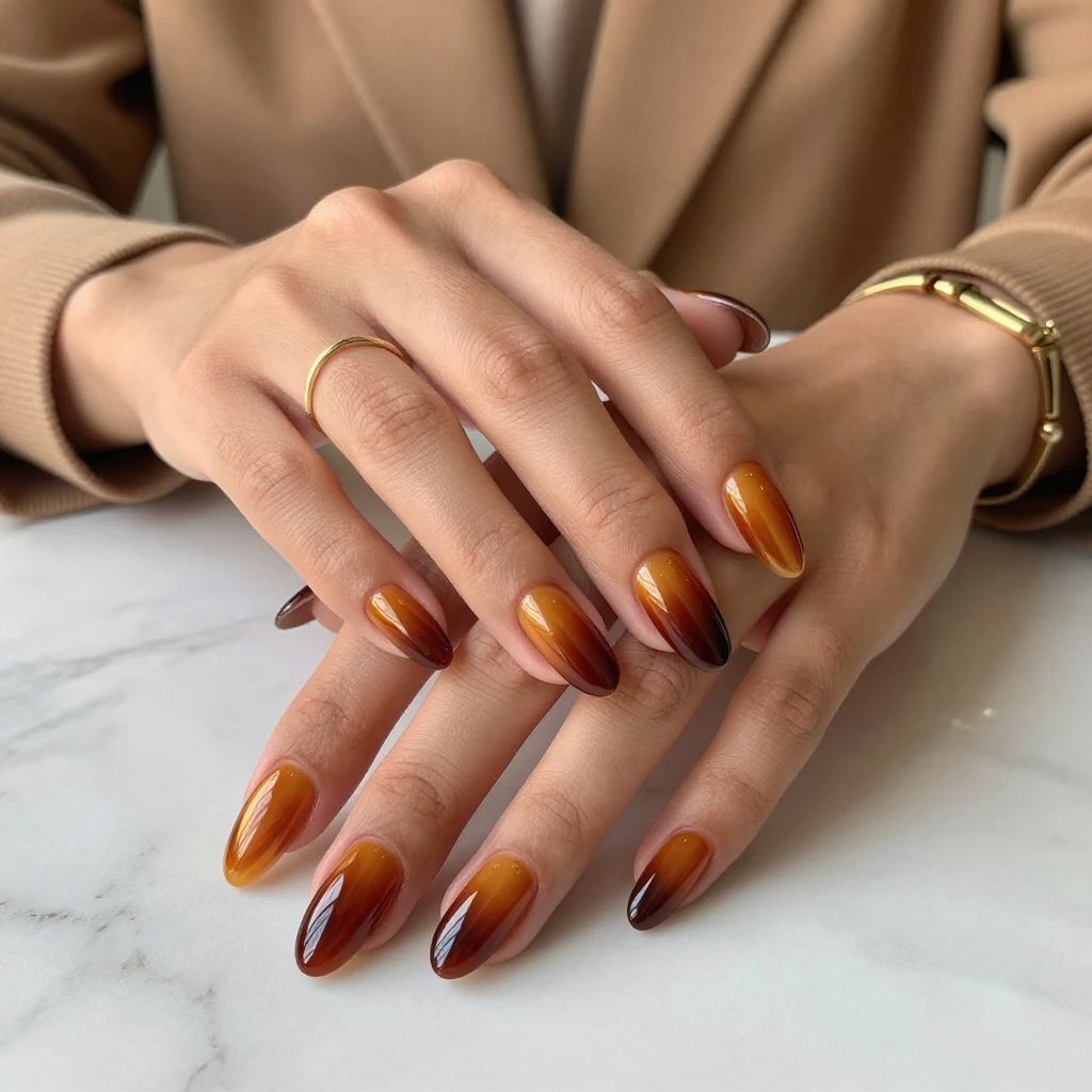 Amber Brown Chrome Gradient Stacks