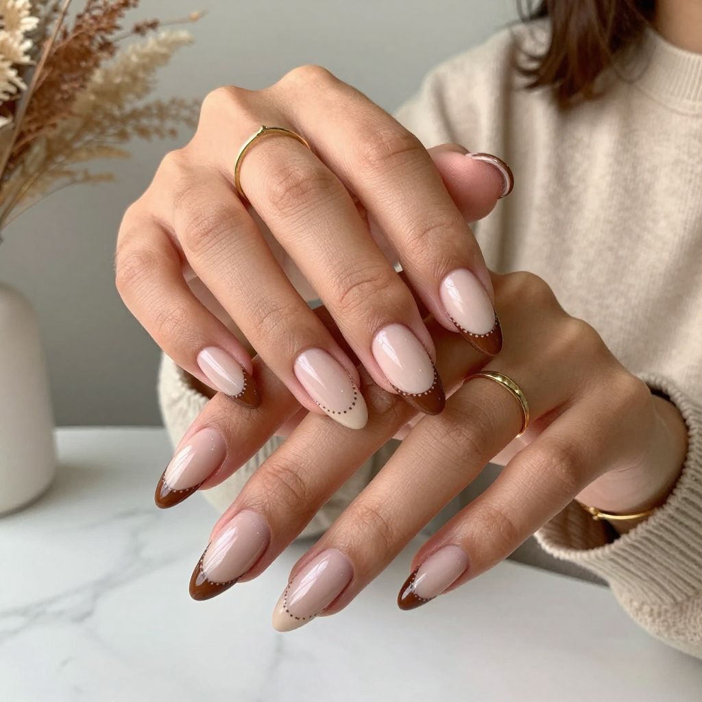 Espresso Tips with Matte Dotted Border