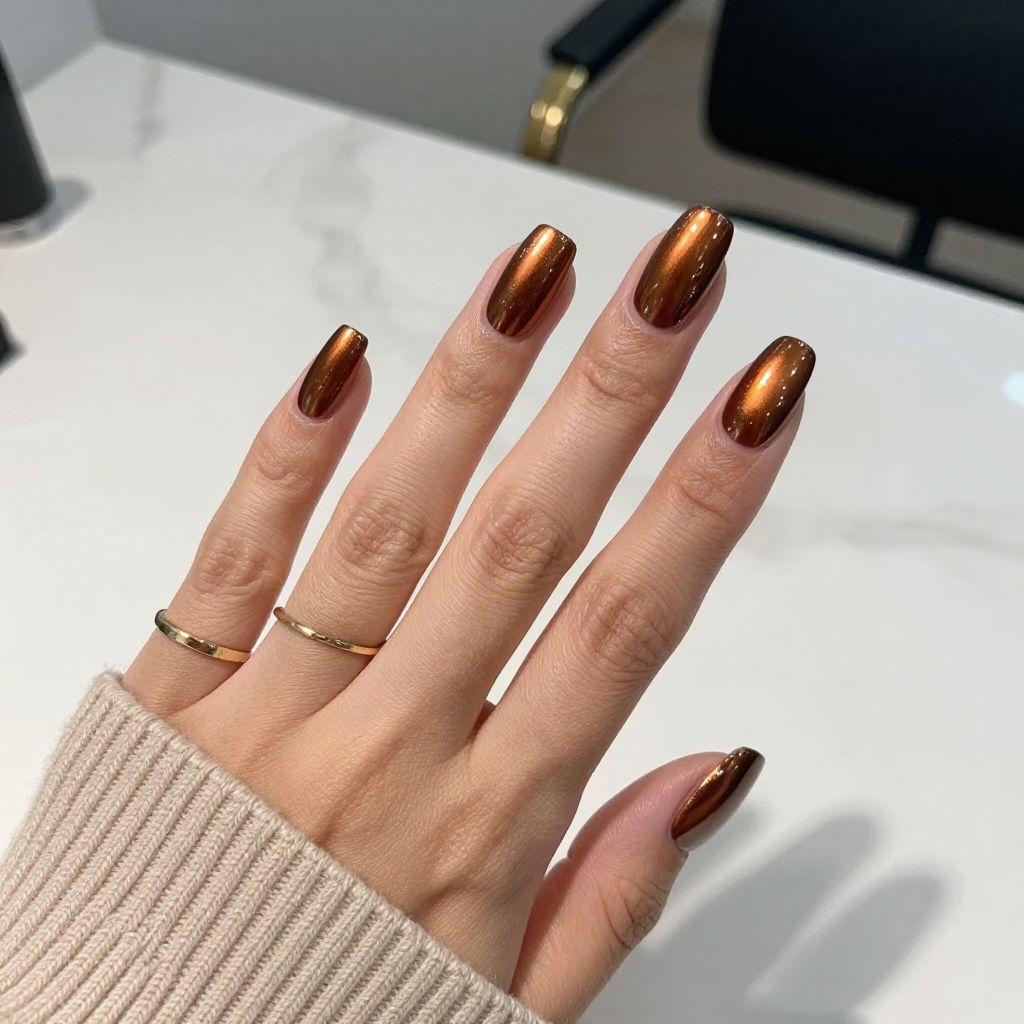 Bronze Tips with Metallic Accent