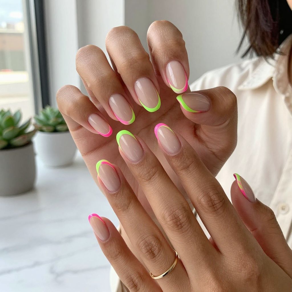 Neon Edge Bubble Frames