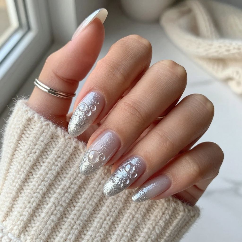 Icy Silver Bubble Frost